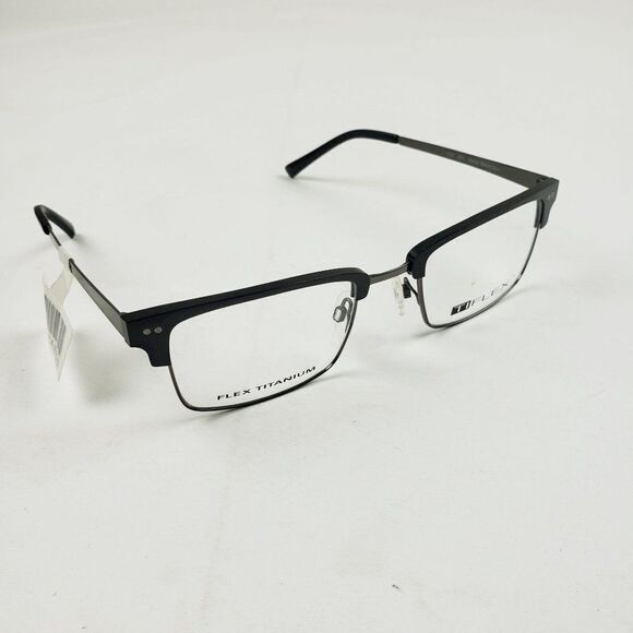 Ti Flex Titanium MC T1721 Matte Black Gun Eyeglasses Frames 53 17 140 NWOT - Picture 1 of 9
